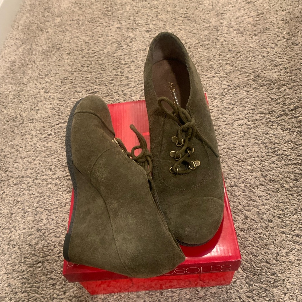 Dark Green Suede Bootie